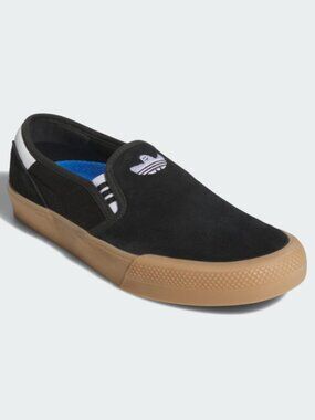 [BRAND NEW] ADIDAS SHMOOFOIL BLACK SUEDE WHITE GUM SLIP-ON SHOES MEN'S SIZE 5.5